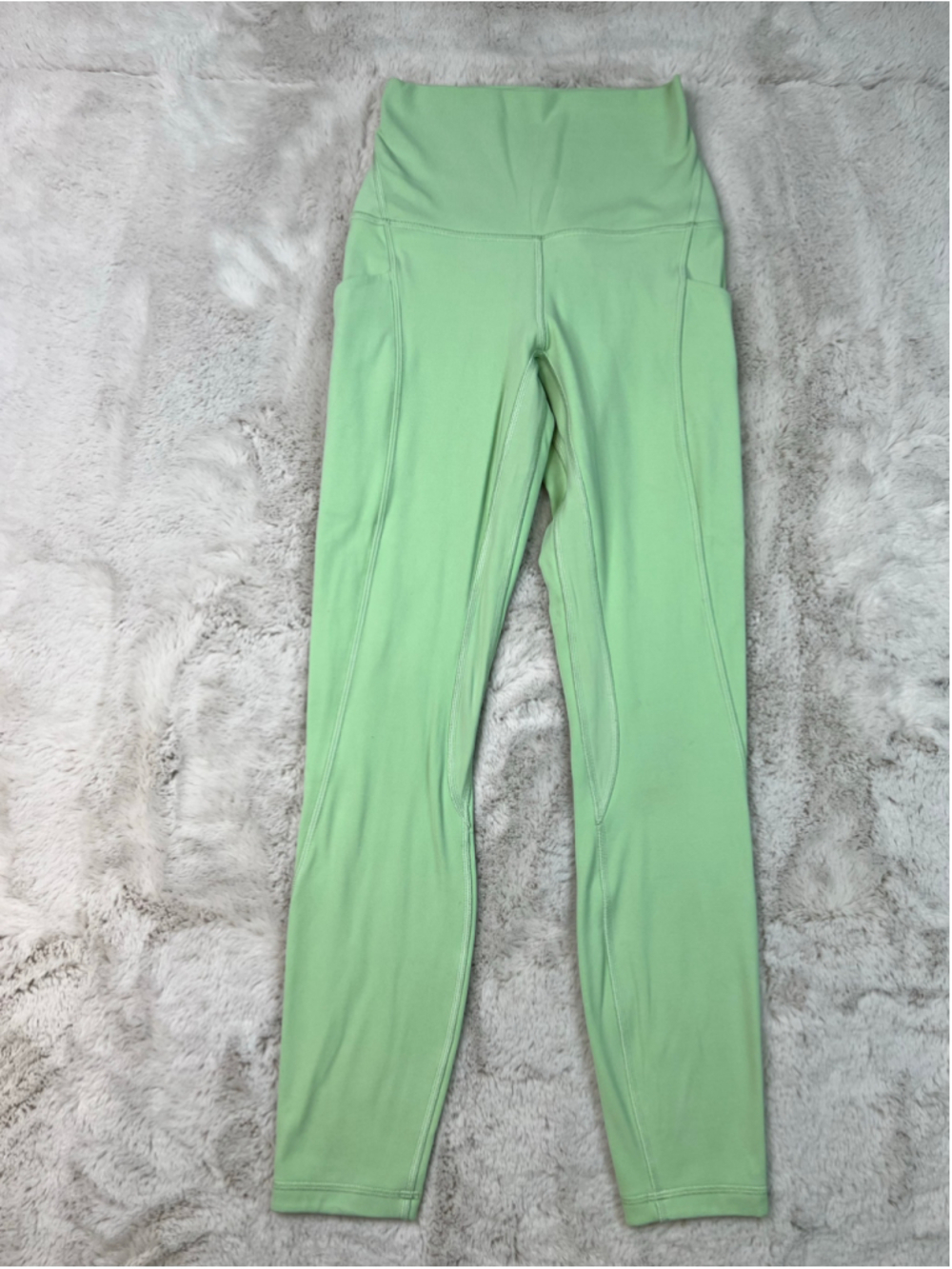 Lululemon Align High Rise Leggings Size 2 Pants Pockets 25" Inseam Creamy Mint